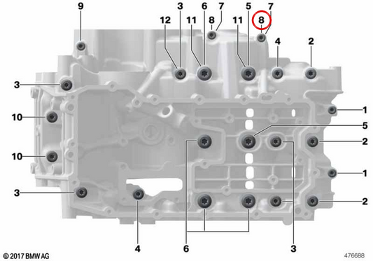 Revestimiento superior OEM 46635A86BA8 para motos BMW C 400 GT, C 400 X, F 750 GS, F 800 GS, F 850 GS, F 900 GS... y más. Original BMW Motorrad