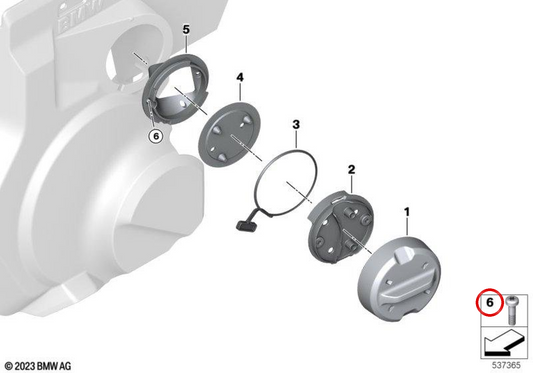 VITE OEM 46635A875A9 per BMW Motorrad C CE 02, CE 02 AM. BMW MOTORAD originale.