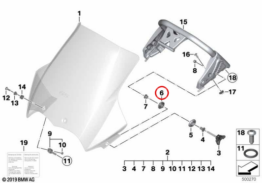 Arandela dentada izquierda OEM 46637673915 para BMW Motorrad R1200GS (K25). Original BMW Motorrad.