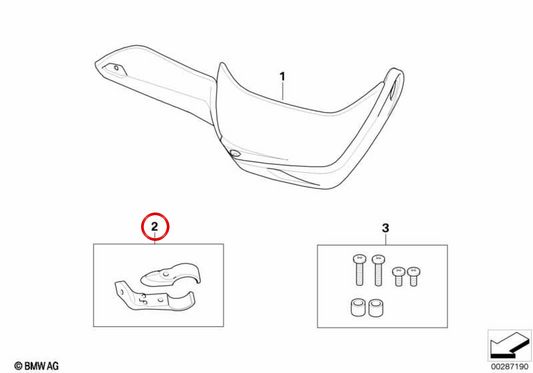 Befestigungssatz linker Handschutz OEM 46637706795 für BMW R 1200 GS, R 1200 GS Adventure Motorräder. Original BMW Motorrad