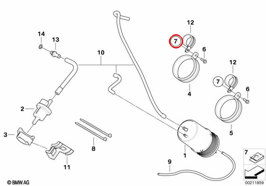 Écrou de connexion OEM 46637721031 pour motos BMW R1200GS, F800GS, C650GT... et plus. BMW Motorrad d'origine.
