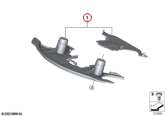 Gabelbrückenabdeckung OEM 46637924411 für BMW S 1000 RR (K67) 2021-2025 Motorräder. Original BMW Motorrad.