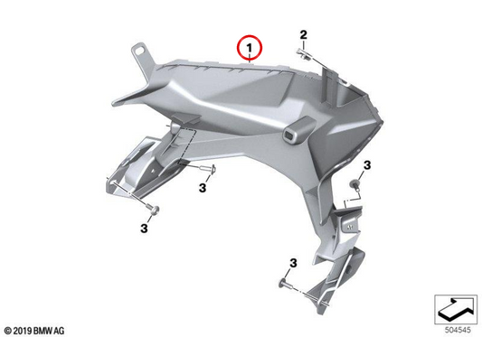 Cache inférieur OEM 46638403856 pour motos BMW F 900 XR (K84) du 11/2018 au 03/2025. BMW Motorrad d'origine.