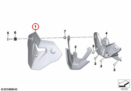 Parbrise bas teinté OEM 46638409968 pour motos BMW F 900 R, F 900 R A2, F 900 R 25, F 900 R A2 25 Original BMW Motorrad