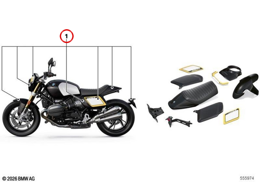Tornillo carrocería con collar OEM 46638521653 para motos BMW R 1300 GS, R 1200 GS, S 1000 RR, F 750 GS... y más. Original BMW Motorrad.