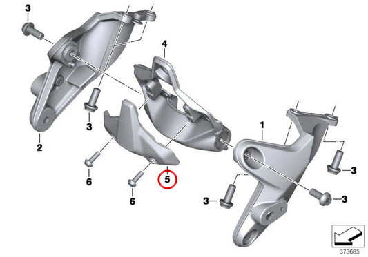 Instrumentenabdeckung OEM 46638534288 für Motorräder BMW R1200R, R1250R. Originaler BMW Motorrad.