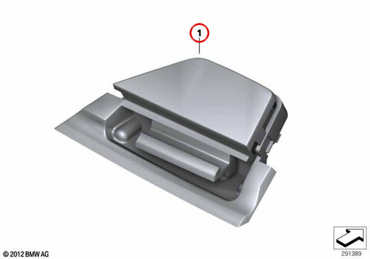 Levier de commande du couvercle de sacoche droit OEM 46638534586 pour motos BMW C 650 GT (K19). BMW Motorrad d'origine.