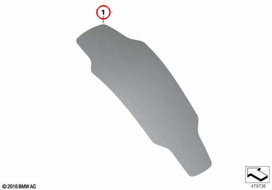 Protector de depósito OEM 46638560237 para motos BMW R nineT, R nineT Pure, R nineT Racer. Original BMW Motorrad.
