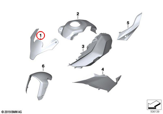 Top Liner Lightwhite Uni OEM 46639444480 pour BMW Motorrad F 900 XR, F 900 XR A2. BMW Motorrad d'origine.