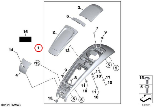 Panneau protecteur central de réservoir noir OEM 46639829081 pour motos BMW R 18 B et R 18 Transcontinental Original BMW Motorrad