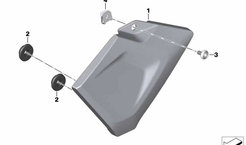 Quadro esquerdo OEM 46638560423 para motocicletas BMW G 310 GS (K02). BMW Motorrad original.