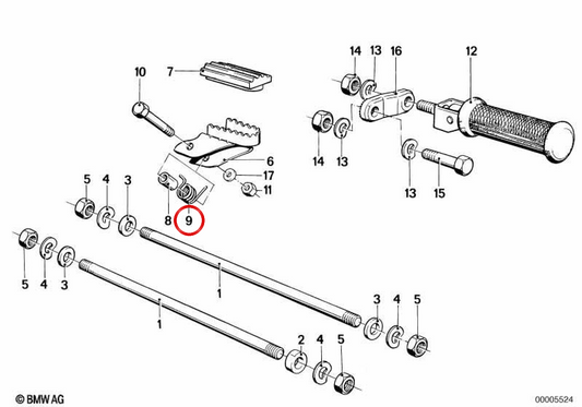 Ressort OEM 46711242020 pour motos BMW F 650 GS, G 650 GS Sertão, R 100 GS... et plus. BMW Motorrad d'origine.