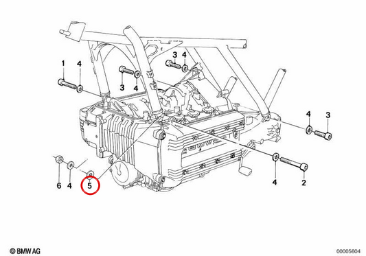 Arruela espaçadora OEM 46712312161 para BMW Motorrad K75, K100, K1100, R1100... e muito mais. Originais BMW Motorrad.