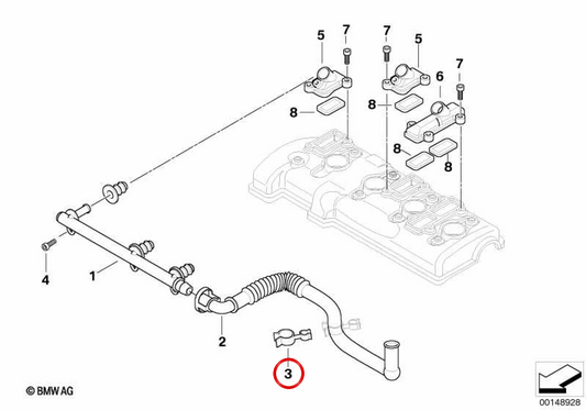Doppelschelle 9–11/19–25 mm OEM 46717677957 für BMW K1200 S, K1300 S, K1200 R, K1200 R Sport, K1300 R, K1200 GT, K1300 GT Motorräder. Original BMW Motorrad