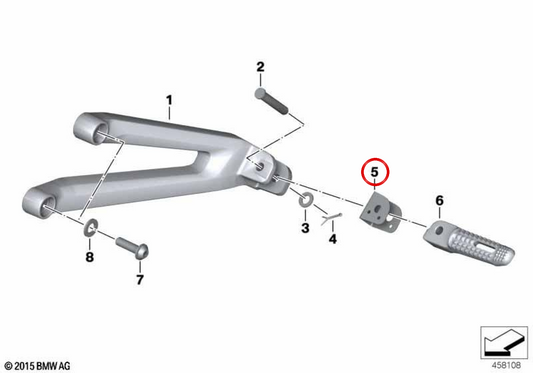 Piastra OEM 46718526852 per moto BMW HP4, S 1000 RR, S 1000 R, M 1000 RR, M 1000 R… e altre. Originale BMW Motorrad.