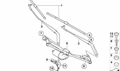 ** Windshield wiper arm Oem 61619449956 for BMW E70, E71. Original BMW. **