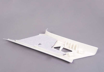Paramento columna trasera izquierda OEM 51438222627 para BMW Serie 3 E46 (316Ci, 318Ci, 318i...) en color HELLGRAU. Original BMW.