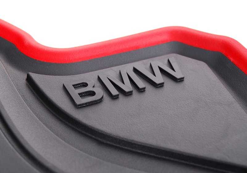 Alfombrillas de goma para todo clima OEM 51472219803 para BMW F30, F31, F80, F36. Juego trasero. Original BMW.