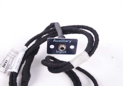 Jack Ausiliare Ingresso 3,5 mm per BMW E46, E39, E53. OEM 65120153503. Permette ai lettori MP3, CD o esterni di essere collegati dal compartimento del guanto. BMW originale.