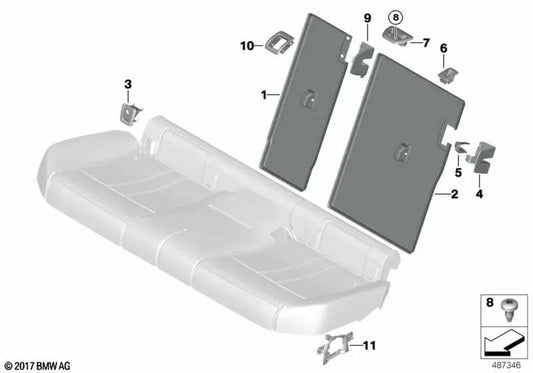 Central control panel for BMW 5 Series G31, G31N 6 Series G32, G32N (OEM 52207453579). Genuine BMW.