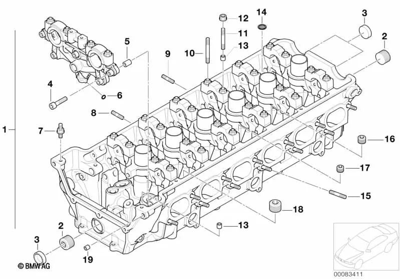 Closing cover for BMW 3 Series E46, Z4 E85, E86 (OEM 07119901197). Original BMW.