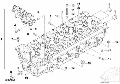 Closing cover for BMW 3 Series E46, Z4 E85, E86 (OEM 07119901197). Original BMW.