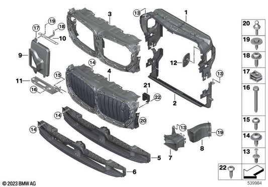 Höhere Luftflossen für BMW G05N, G18N (OEM 51745A1A312). Original BMW