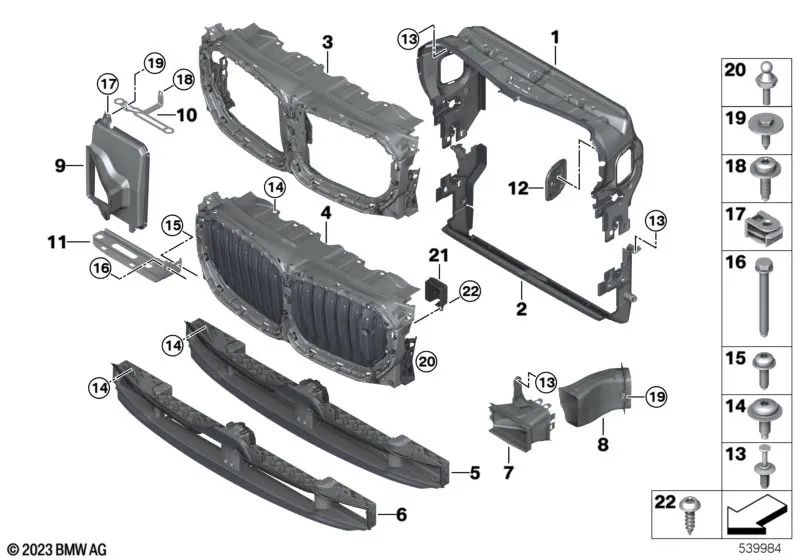 Lower Air Flaps for BMW G05N, G18N X5 Series G06N X6 Series G07N X7 Series (OEM 51749853874). Genuine BMW.