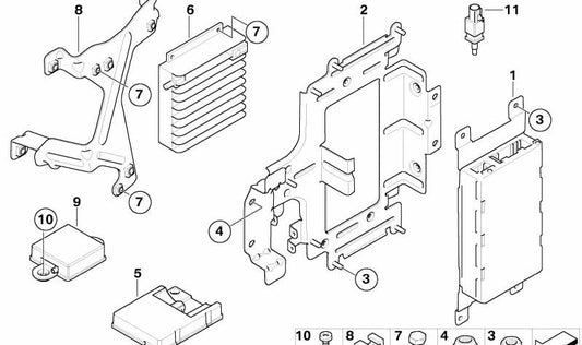 Compensator for BMW E90, E91, E92, E93, E60, E63, E64, E65, E66, E53, E85 (OEM 84216918520). Genuine BMW