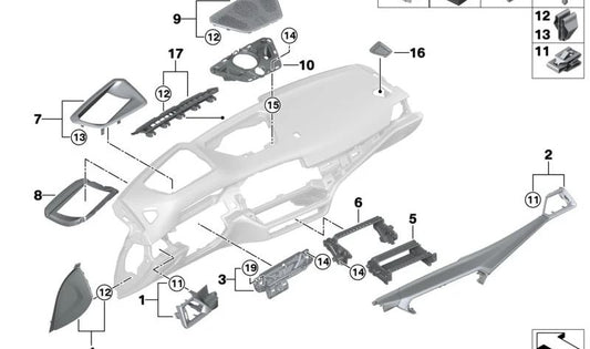 Unités de contrôle pour BMW G87 Series 2, G20N, G21N, G28N, G81 Series 3 (OEM 51459622337). BMW d'origine