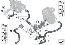 Ändern Sie das Ventil für BMW 5 F10 -Serie, F11, X3 F25, X5 F15 (OEM 11538572513). Original BMW.
