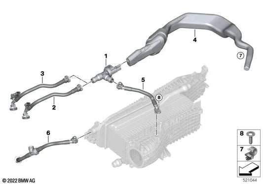 Panzerlüftungskanal für BMW G60, G70, G05N, G18N, G06N, G07N, G09 (OEM 13909884338). Original BMW