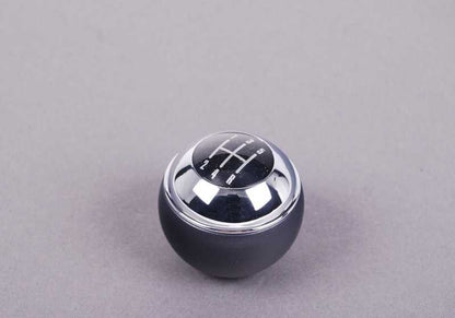 Pomo de cambio de marchas plástico/cromo 5 velocidades OEM 25117542278 para MINI R50, Cabrio R52. Original MINI.