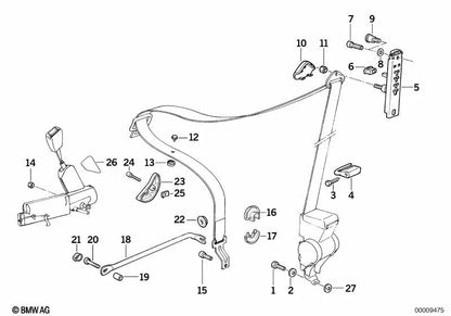Arruela de pressão para BMW E21, E30, E36, E12, E28, E34, E39, E24, E23, E32 (OEM 72111808672). BMW originais.