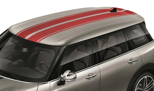Kit de techo con bandas deportivas rojas OEM 51142413160 para MINI Clubman F54 (11/2014 - 07/2019), F54 LCI (05/2018 - 02/2024). Original MINI.