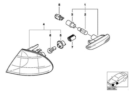 Intermitente Lateral Blanco Para Bmw Serie 3 E46. Original Recambios