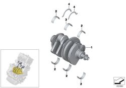 Semicojinete marrón OEM 11218524812 para BMW i3 (I01) 60Ah, 94Ah, 120Ah Rex. Original BMW.