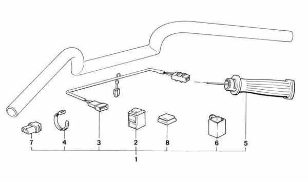 Cableado para Puños Calefactables BMW (OEM 61121244538). Original BMW