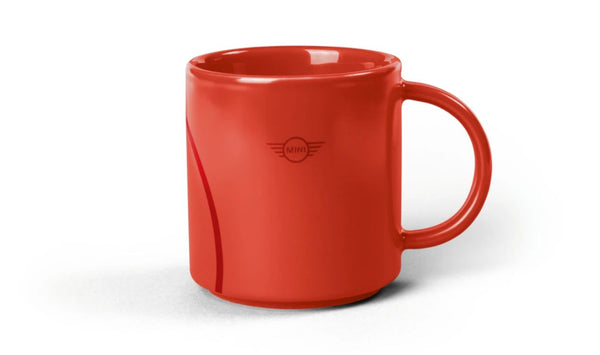 Taza de impresión de contornos Rebel Red OEM 80285B32104 para BMW y MINI. Original BMW y MINI.