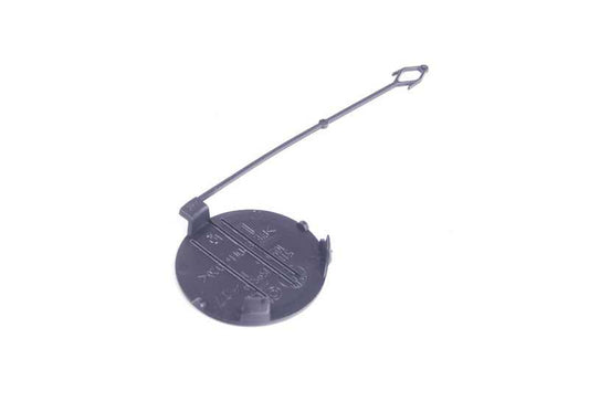 Left tow eye cap for BMW E70 (OEM 51117159589). Original BMW