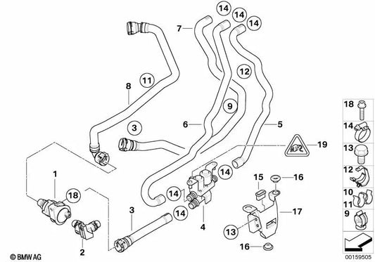 Tubo di ritorno per BMW X5 E70N, X6 E71 (OEM 6421922750). BMW originale.