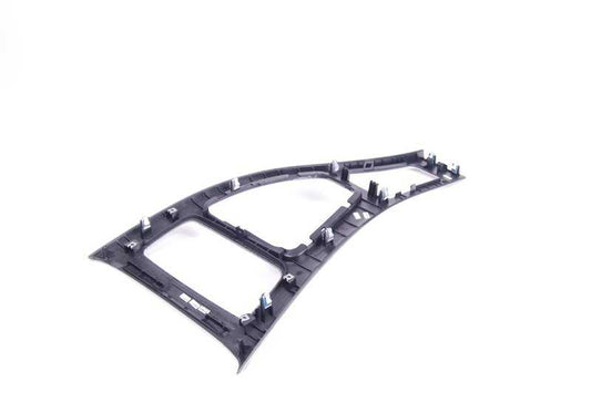 Embellecedor consola central aluminio OEM 51169145141 para BMW E90, E90N, E91, E91N, E92, E92N. Repuesto original BMW.
