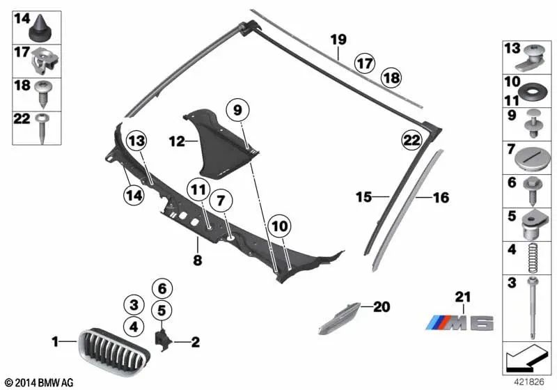Shock absorber for BMW 6 Series F12, F13 (OEM 51717242773). Genuine BMW
