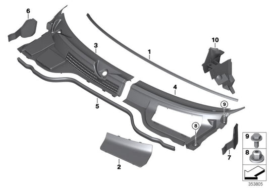 Tapa compartimento batería OEM 51712755034 para MINI R55, R56, R57. Pieza original MINI. Ideal para proteger la batería en tu coche y mantenerla segura.