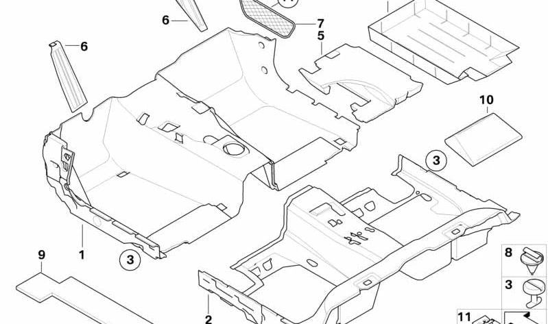 Speichernetzwerk für BMW 5 E60 -Serie, E61 (OEM 51476967992). Original BMW