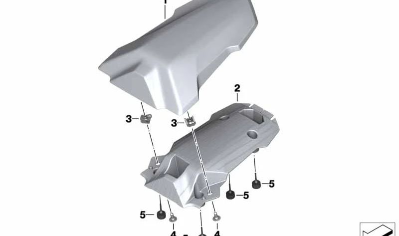 Soporte cubierta del saliente OEM 46628389026 para motos BMW S 1000 RR (K67), M 1000 RR (K66). Original BMW Motorrad.
