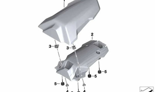 OM 46628389026 outgoing support for bmw S 1000 RR (K67), m 1000 RR (K66) motorcycles. Original BMW Motorrad.