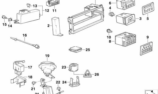 CODIERTECKER OEM 65811389527 for BMW E34 520i and 525i (M20 Models, Manual and Automatic Change). Original BMW.