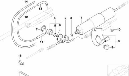 O-Ring para BMW Serie 3 E30, E36, E46, Serie 5 E34, E39, Serie 7 E32, E38, Serie 8 E31, X5 E53, Z8 E52 (OEM 13531720252). Original BMW