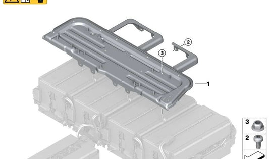 Chapa soporte OEM 61279487213 para MINI F56 BEV, F56 BEV LCI, Cabrio F57 BEV. Original MINI.